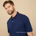 Polo en jersey de colorant en fil pour hommes